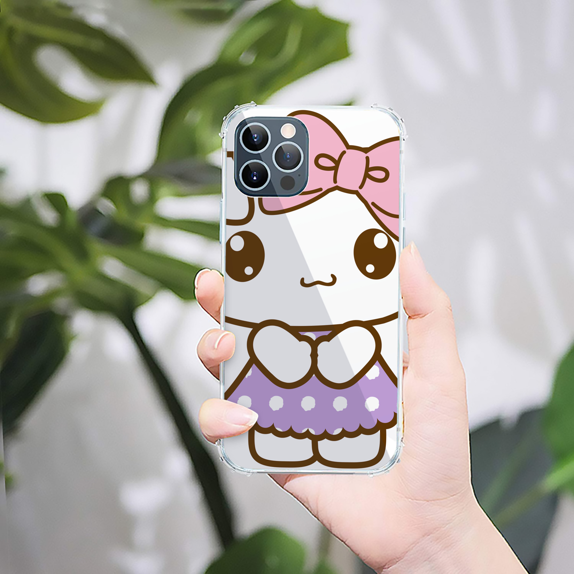 （画像用） Hello Kitty ハローキティ 【iPhone 12シリーズ対応】透明スマホケース（クリアソフトケース）